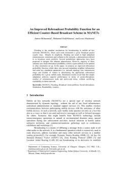 An Improved Rebroadcast Probability Function for an Efficient