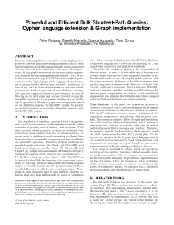 Powerful and Efficient Bulk Shortest-Path Queries