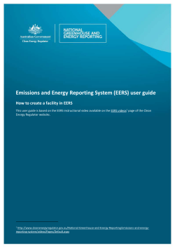 How to create a facility in EERS