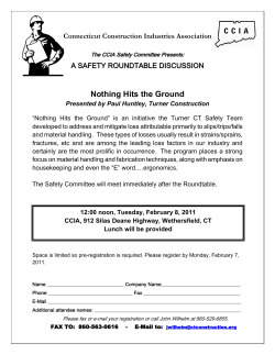 Nothing Hits the Ground - Connecticut Construction Industries