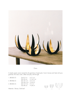 Claws A simple organic piece inspired by the geometry of seed pods