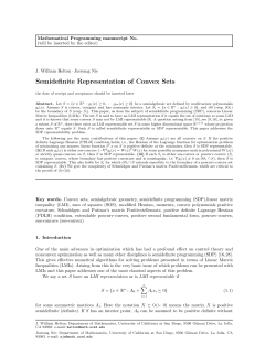 Semidefinite Representation of Convex Sets