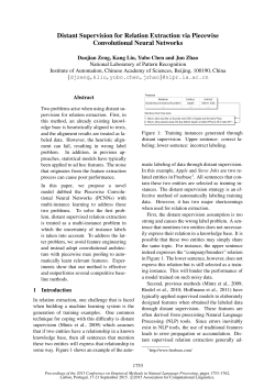 Distant Supervision for Relation Extraction via