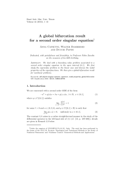 A global bifurcation result for a second order singular