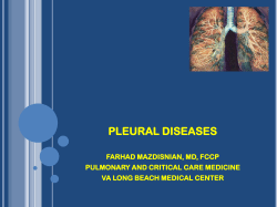 PLEURAL DISEASES