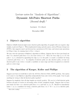 Dynamic All-Pairs Shortest Paths
