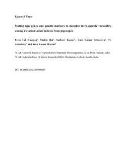 Mating type genes and genetic markers to decipher intra