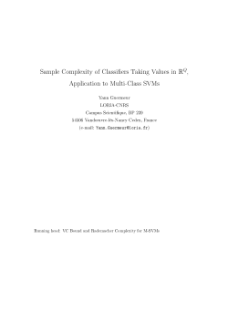 Sample Complexity of Classifiers Taking Values in RQ