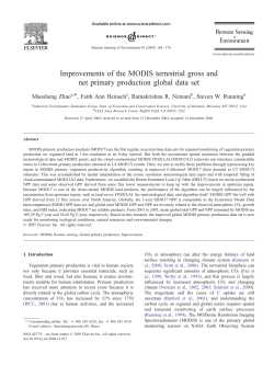 Improvements of the MODIS terrestrial gross and net primary