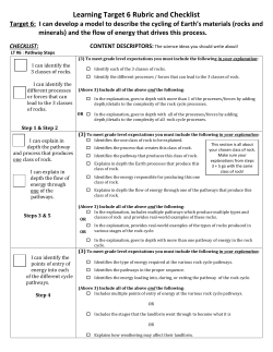 LT6 Rubric and checklist