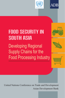 Food Security in South Asia: Developing Regional Supply Chains