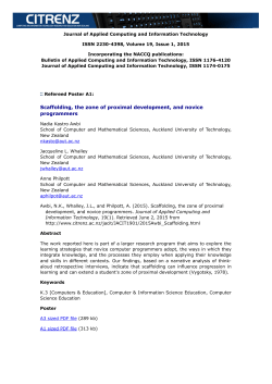 Scaffolding, the zone of proximal development, and novice