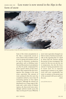 Less water is now stored in the Alps in the form of snow