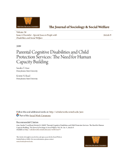 Parental Cognitive Disabilities and Child Protection Services: The