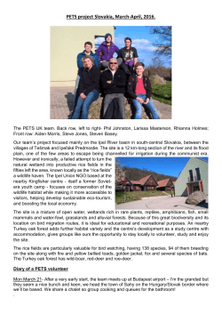 student report PETS project Slovakia