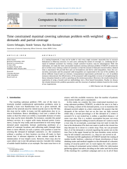 Time constrained maximal covering salesman problem with