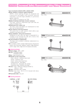 Increased Safety Fluorescent Lighting Fitting (Recessed)