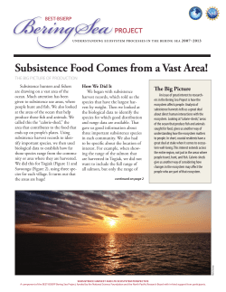 Subsistence Food Comes from a Vast Area!