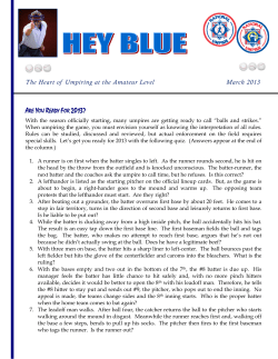 FOR 2013? - Kino Baseball