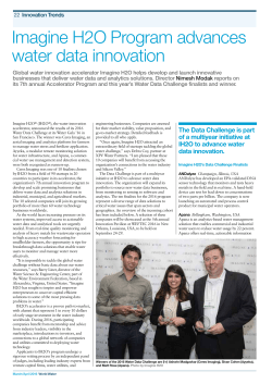Imagine H2O Program advances water data innovation