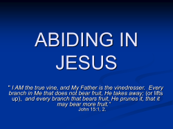 Abiding in Jesus, ppt