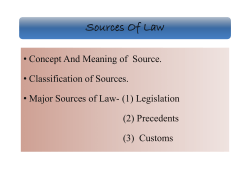 Sources Of Law