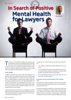 Mental Health for Lawyers - Law Society of Western Australia