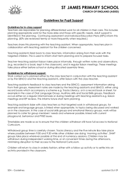 Guidelines for in-class support - st-james