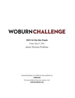 2015-16 On-Site Finals Junior Division Problems