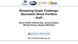 Streaming Graph Challenge: Stochastic Block Partition - draft -