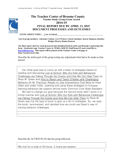 Lost Girls Final Report - Broome