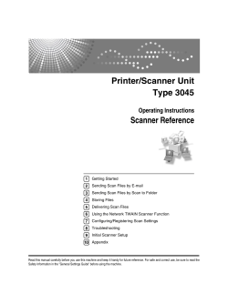 Printer/Scanner Unit Type 3045 Scanner Reference