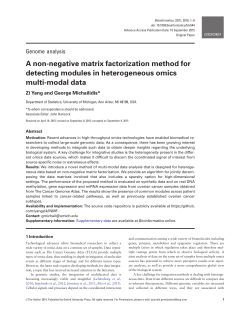 A non-negative matrix factorization method for