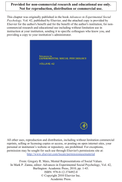Mental Representations of Social Values (PDF Available)