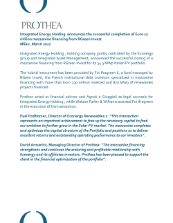 Integrated Energy Holding announces the successful