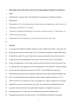Interaction of clay and concrete relevant to the deep disposal of high