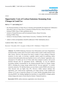 Opportunity Costs of Carbon Emissions Stemming from Changes in