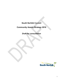 Draft South Norfolk Council Community Asset Strategy 2016