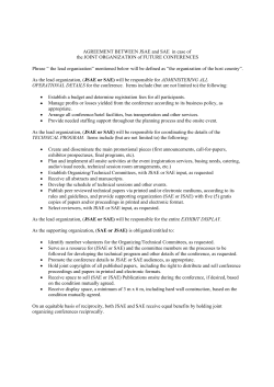 AGREEMENT BETWEEN JSAE and SAE in case of the JOINT