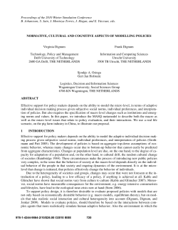 normative, cultural and cognitive aspects of modelling policies