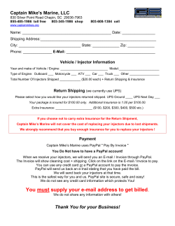 Captain Mike`s Order Form