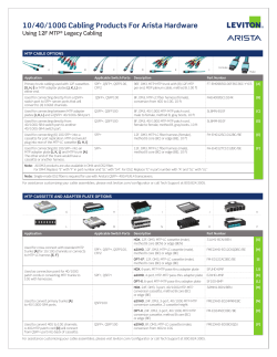 12-Fiber 10/40/100G Cabling Reference Guide