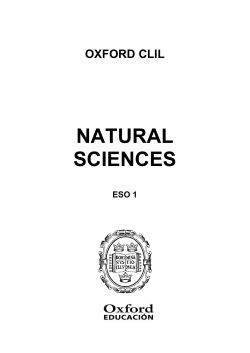Programaci&oacute;n Natural Sciences 1&ordm; ESO English