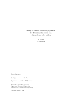 Design of a video processing algorithm for detection of a soccer ball