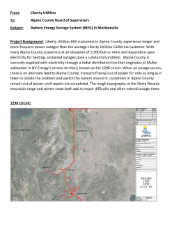 Liberty Utilities Battery Energy Storage System Summary