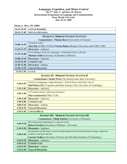 Language, Cognition, and Motor Control