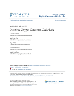 Dissolved Oxygen Content in Cedar Lake