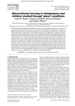 Observational learning in chimpanzees and children studied through
