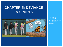 Chapter 5: deviance in sports