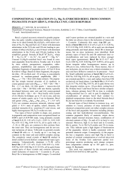 COMPOSITIONAL VARIATION IN Cs, Mg, Fe